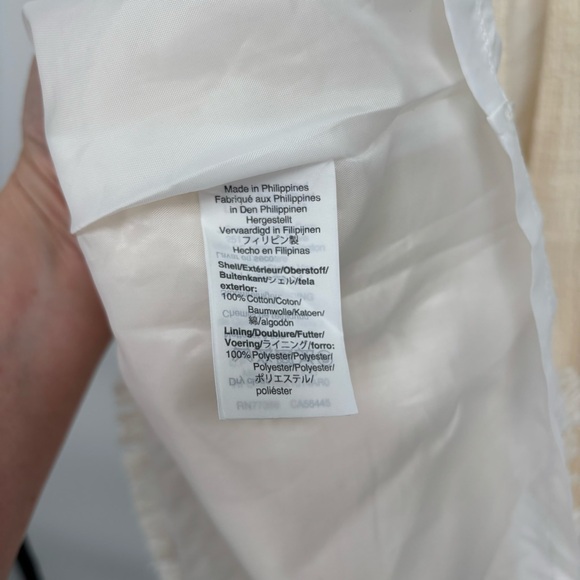 J. Crew Cream Fringe Tweed Shift Dress with tie waist belt sz 22‎ - Picture 8 of 10